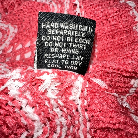 ❤️BCBGMAXAZRIA Women Open Knit Chevron Collared Cardigan Sz L Open Front - Picture 8 of 13